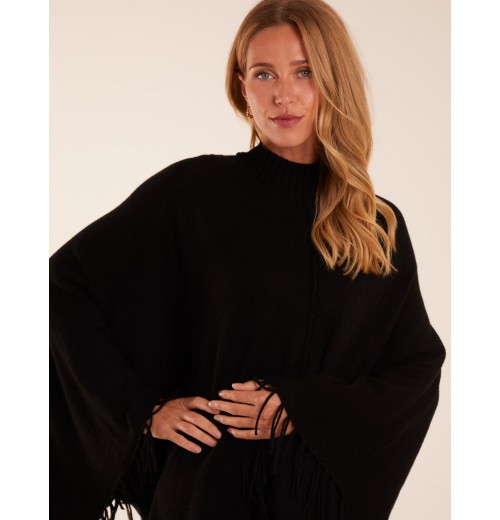 Tassel High Neck Poncho Tassel High Neck Poncho