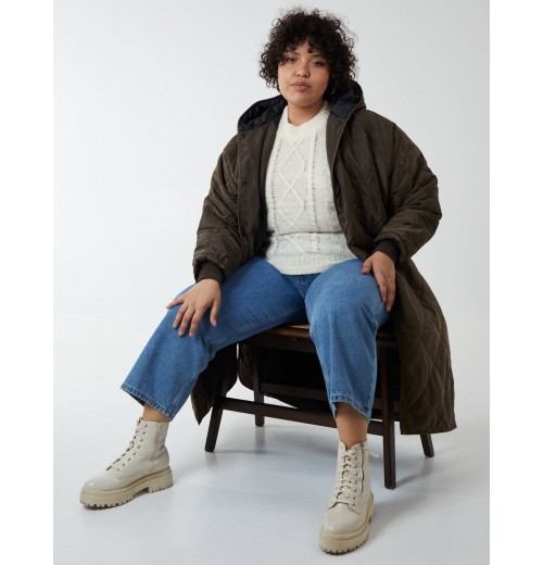 Curve Diamond Quilted Coat Curve Diamond Quilted Coat