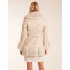 Faux Fur Collar PU Belted Coat Faux Fur Collar PU Belted Coat